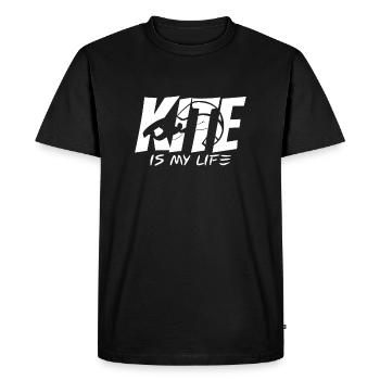 Kite Kiting Kitesurfing - Men's Premium Organic T-Shirt - black - Front - Nico (187cm)