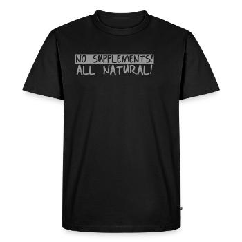 Nature - T-shirt Premium bio Homme - noir - Devant - Nico (187cm)