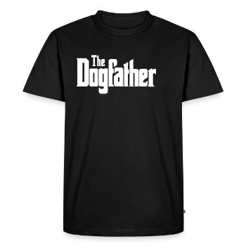 Chien Père Chien Papa Chien Amour Chien Éducation - T-shirt Premium bio Homme - noir - Devant - Nico (187cm)