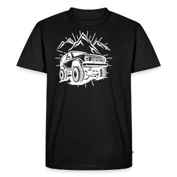 Voiture hors route - T-shirt Premium bio Homme - noir - Devant - Nico (187cm)