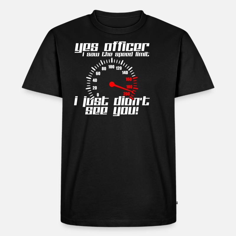 Auto Tacho - Männer Premium Bio T-Shirt - Schwarz