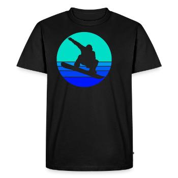 Winter snowboard - Men's Premium Organic T-Shirt - black - Front - Nico (187cm)