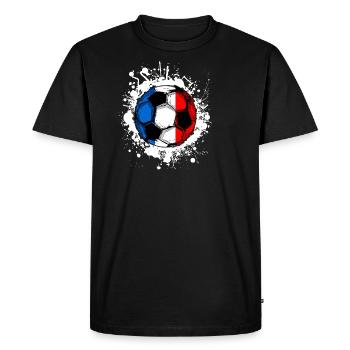 France football world championship flag flag - Men's Premium Organic T-Shirt - black - Front - Nico (187cm)