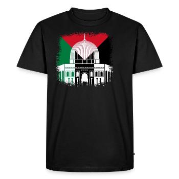 Mosquée palestinienne - T-shirt Premium bio Homme - noir - Devant - Nico (187cm)