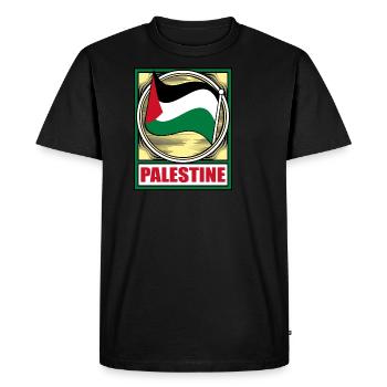 Palestina - Maglietta ecologica premium da uomo - nero - Fronte - Nico (187cm)