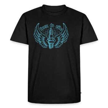 Motorcycle spark plug - Men's Premium Organic T-Shirt - black - Front - Nico (187cm)