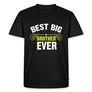 Best Big Brother Ever - Meilleur Grand Frère - T-shirt Premium bio Homme - noir - Devant - Nico (187cm)