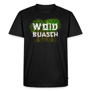Woidbuasch dialect dialect dialect Waldbursche - Men's Premium Organic T-Shirt - black - Front - Nico (187cm)