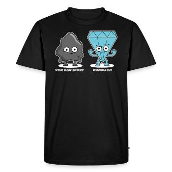 sport - T-shirt Premium bio Homme - noir - Devant - Nico (187cm)