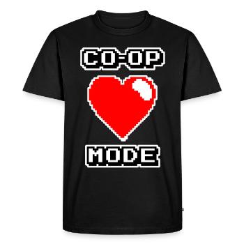 Cadeau de mariage pixel art mode co op - T-shirt Premium bio Homme - noir - Devant - Nico (187cm)