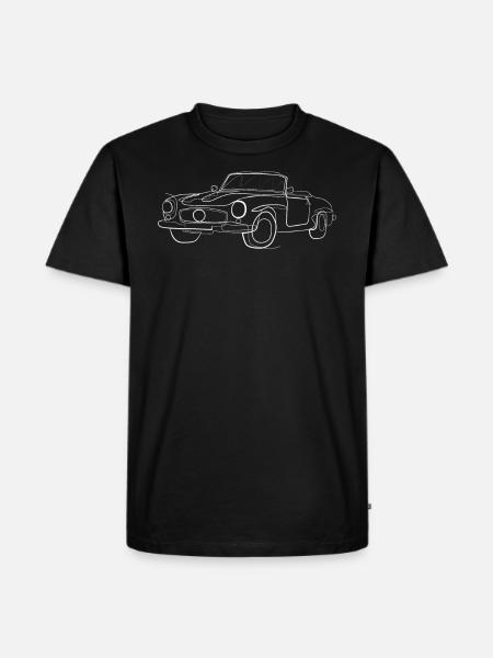Oldtimer Cabriolet - one line drawing - Men's Premium Organic T-Shirt - black