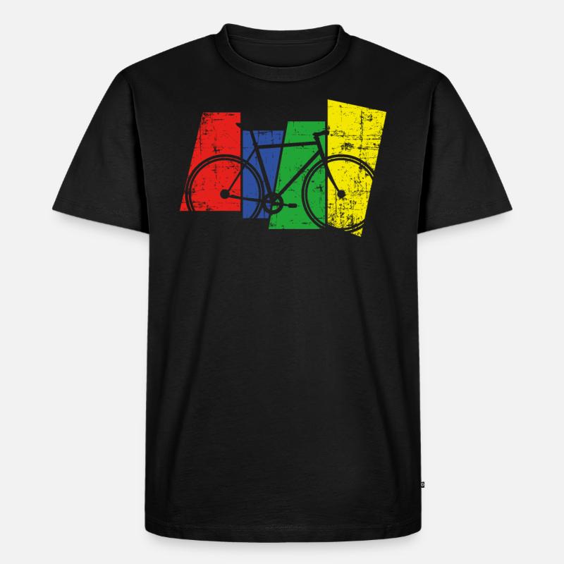 Fahrrad - Männer Premium Bio T-Shirt - Schwarz