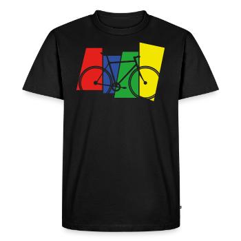 Tour à vélo - T-shirt Premium bio Homme - noir - Devant - Nico (187cm)