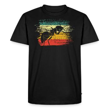 Ant - Men's Premium Organic T-Shirt - black - Front - Nico (187cm)