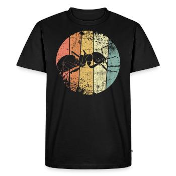 Ant - Men's Premium Organic T-Shirt - black - Front - Nico (187cm)