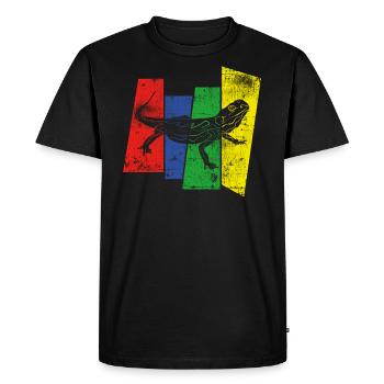Lizard - Men's Premium Organic T-Shirt - black - Front - Nico (187cm)
