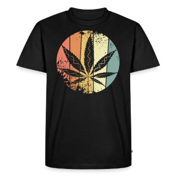 Chanvre cannabis - T-shirt Premium bio Homme - noir - Devant - Nico (187cm)