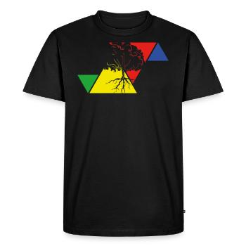 Protection de l’environnement Arbre - T-shirt Premium bio Homme - noir - Devant - Nico (187cm)