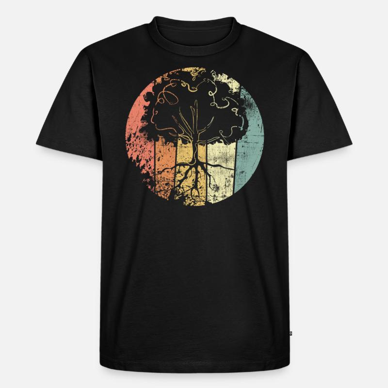 Klimaschutz Baum - Männer Premium Bio T-Shirt - Schwarz