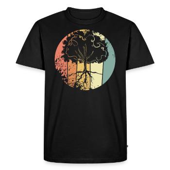Protection de l’environnement Nature - T-shirt Premium bio Homme - noir - Devant - Nico (187cm)