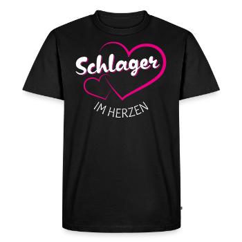 Des chansons dans le cœur - T-shirt Premium bio Homme - noir - Devant - Nico (187cm)
