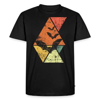 Chauves-souris - T-shirt Premium bio Homme - noir - Devant - Nico (187cm)