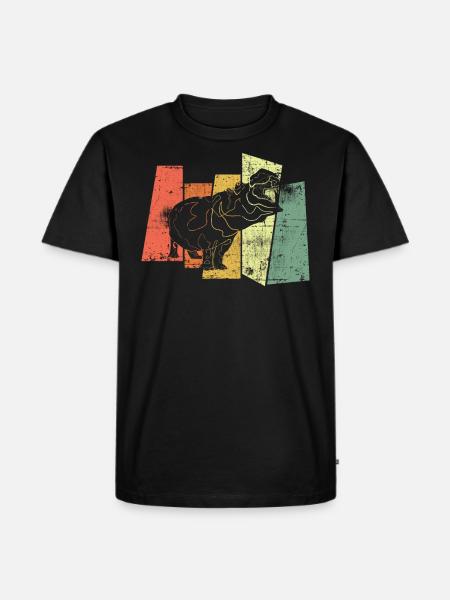 Hippo Hippo Hippo - Men's Premium Organic T-Shirt - black