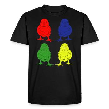 Les poussins - T-shirt Premium bio Homme - noir - Devant - Nico (187cm)