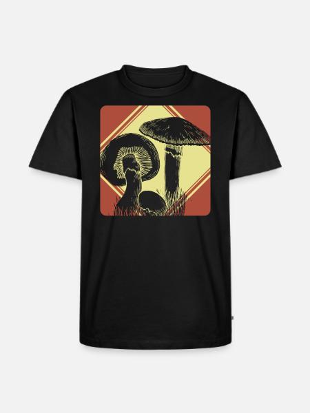 Pilze - Männer Premium Bio T-Shirt - Schwarz
