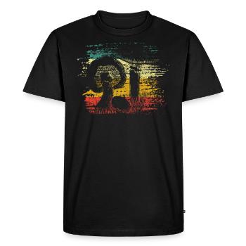 Le champignon de Shroom - T-shirt Premium bio Homme - noir - Devant - Nico (187cm)
