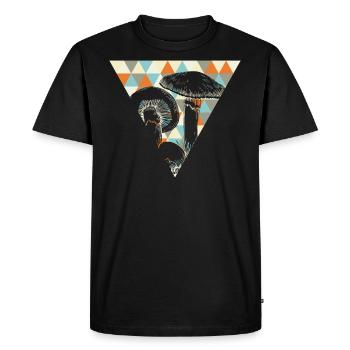 Champignons - T-shirt Premium bio Homme - noir - Devant - Nico (187cm)