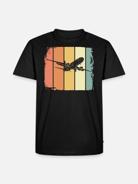 Airplane - Men's Premium Organic T-Shirt - black