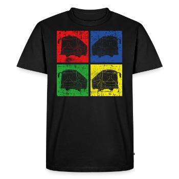 Linienbus Bus - T-shirt Premium bio Homme - noir - Devant - Nico (187cm)