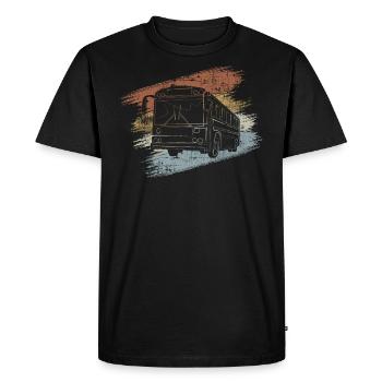 Chauffeur de bus - T-shirt Premium bio Homme - noir - Devant - Nico (187cm)