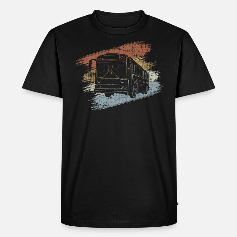 Busfahrer - Männer Premium Bio T-Shirt - Schwarz
