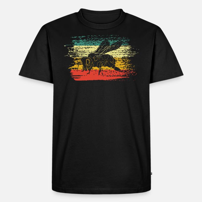 Imker Biene - Männer Premium Bio T-Shirt - Schwarz