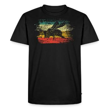 Abeille Protection de l’environnement - T-shirt Premium bio Homme - noir - Devant - Nico (187cm)