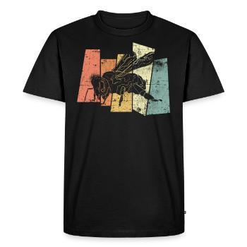 Nature apiculteur abeille - T-shirt Premium bio Homme - noir - Devant - Nico (187cm)