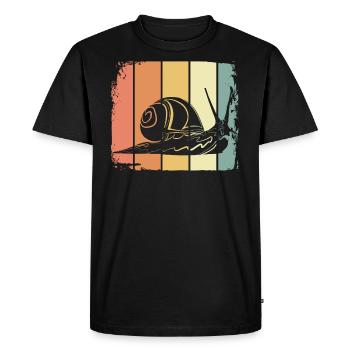 Schnecke - Männer Premium Bio T-Shirt - Schwarz - Vorne - Nico (187cm)