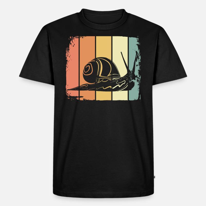 Schnecke - Männer Premium Bio T-Shirt - Schwarz