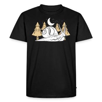 Escargot coquille d’escargot - T-shirt Premium bio Homme - noir - Devant - Nico (187cm)
