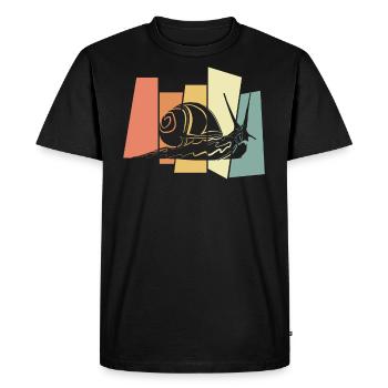 Escargot - T-shirt Premium bio Homme - noir - Devant - Nico (187cm)