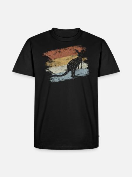 Australia Kangaroo - Men's Premium Organic T-Shirt - black