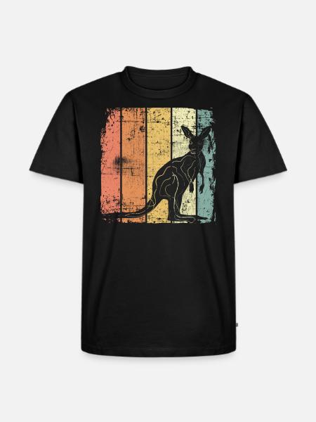 Kangaroo - Men's Premium Organic T-Shirt - black