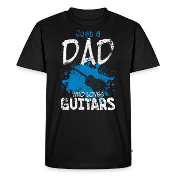 Guitariste papa guitare - T-shirt Premium bio Homme - noir - Devant - Nico (187cm)