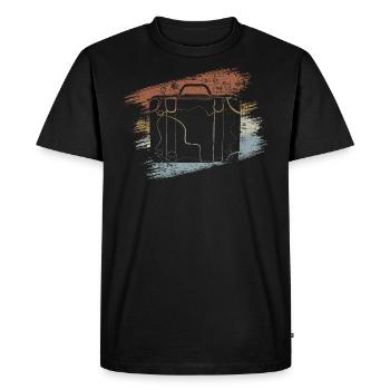 Voyager valise vacanciers - T-shirt Premium bio Homme - noir - Devant - Nico (187cm)