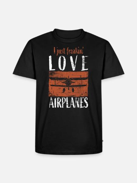 Airplane - Men's Premium Organic T-Shirt - black