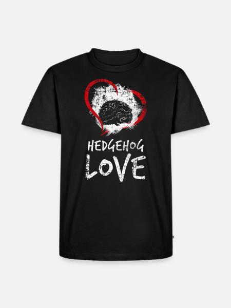 Igel - Männer Premium Bio T-Shirt - Schwarz