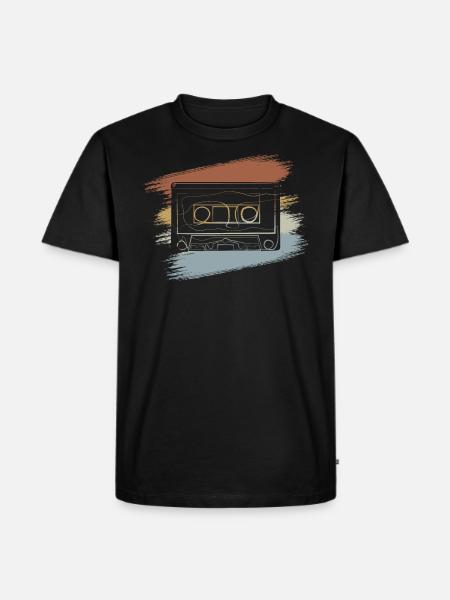Cassette 90s Music - Men's Premium Organic T-Shirt - black