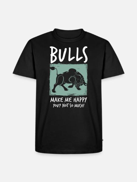 Bulle Stier - Männer Premium Bio T-Shirt - Schwarz